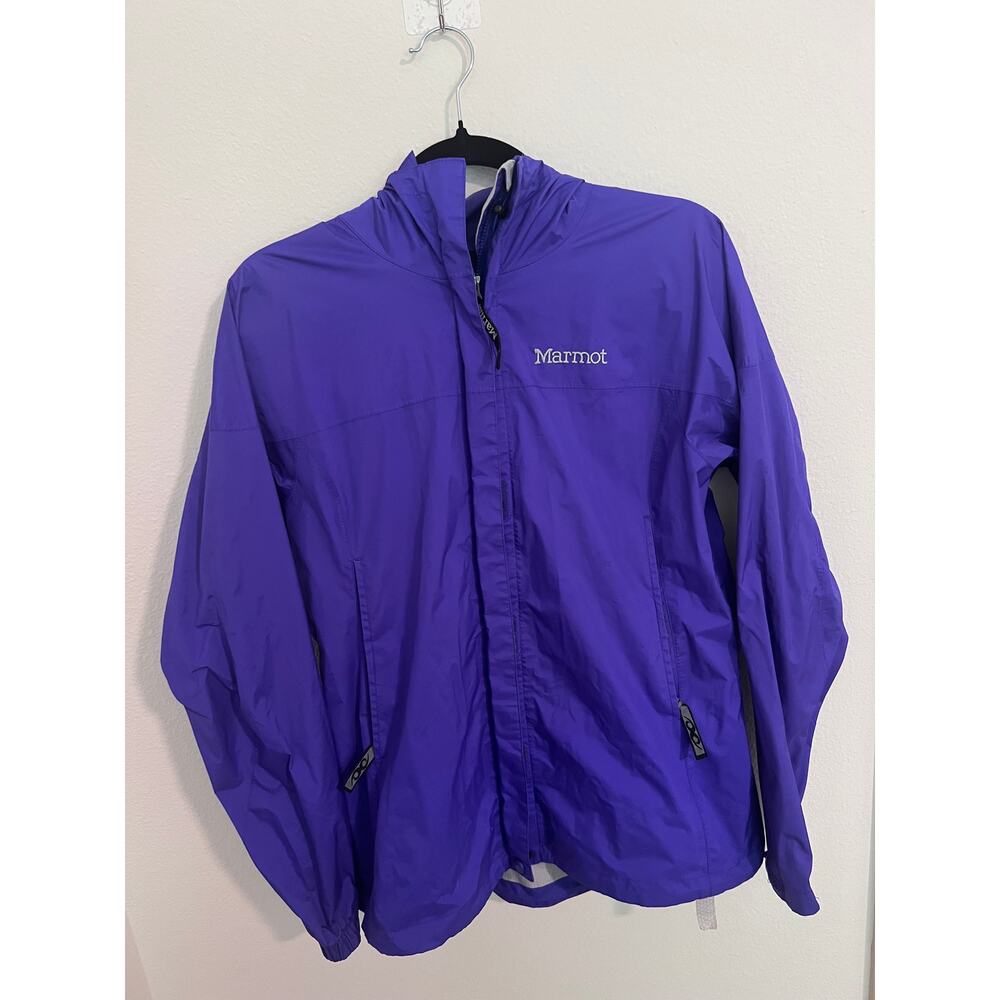 Marmot windbreaker jacket size Medium purple waterproof hooded